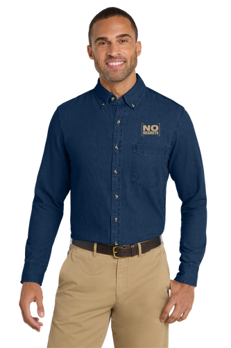 Port & Co Long Sleeve Denim Shirt SP10