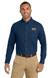 Port & Co Long Sleeve Denim Shirt SP10